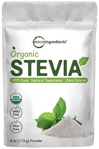 Pure Organic Stevia Powder, 4 Ounces, 706 Serving, Highest Grade Stevia Green Micro IngredientsAU supplements