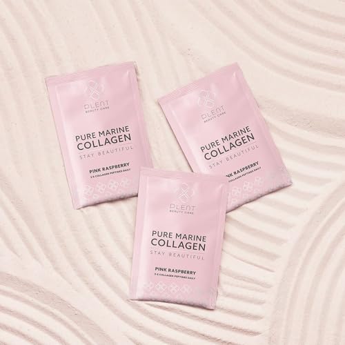 Plent Pure Marine Collagen Pink Raspberry - Stay Beautiful - 5G Collagen Peptides Daily - 30 Sachets Plent Au supplements