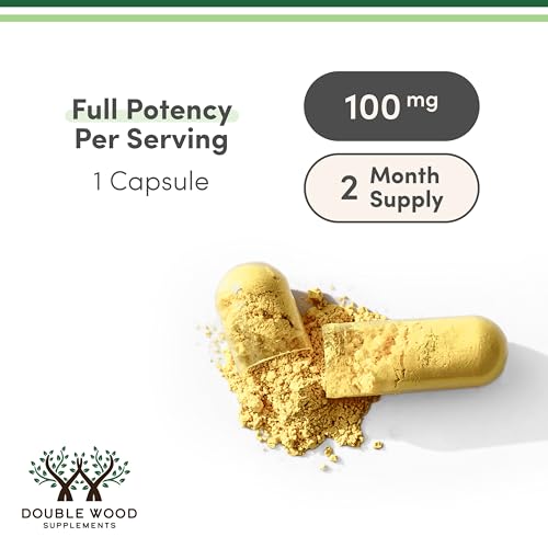Dihydroberberine Supplement 100mg, 60 Capsules (Patented GlucoVantage Super Berberine, May be 5X More Effective Than Berberine with Less Side Effects) Third Party Tested, Vegan Safe by Double Wood Double Wood Supplements Au supplements