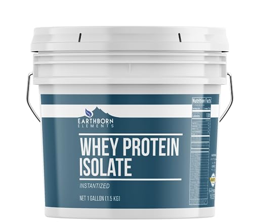 Earthborn Elements Whey Protein Isolate, 1 Gallon Bucket, Protein Powder, Unflavored Earthborn Elements Au supplements