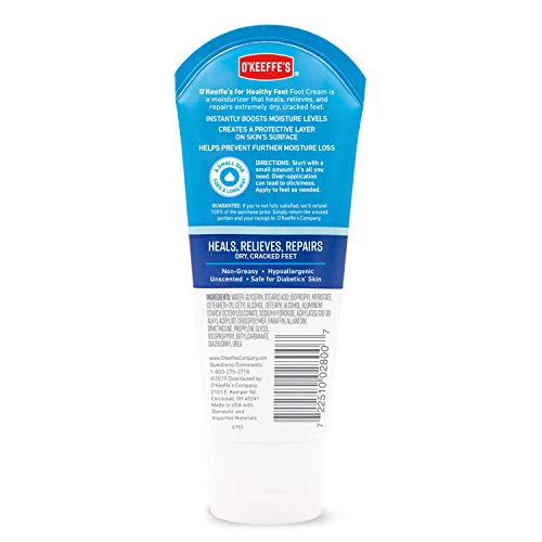 O'Keeffe's for Healthy Feet Foot Cream, Guaranteed Relief for Extremely Dry, Cracked Feet O'Keeffe's Au supplements
