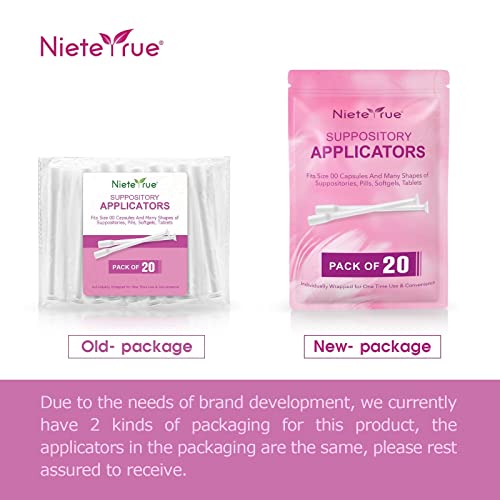 Nieteyrue 20-Packs Suppository Applicators for Women, Disposable, Individually Wrapped Nieteyrue Au supplements