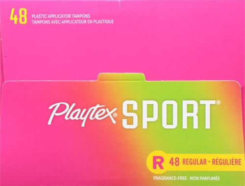 Playtex Sport Tampons, Regular Absorbency, Fragrance-Free - 48ct (Packaging May Vary) PLAYTEX Au supplements