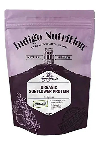 Indigo Herbs Organic Sunflower Seed Protein Powder 500g | Plant Based Protein | Vegan Indigo Herbs uk supplements