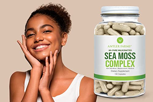 Antler Farms – 100% Pure Sea Moss Complex, 130 Capsules, Organic & Wildcrafted Irish Antler Farms Au supplements