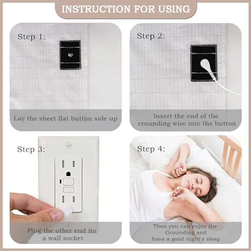 Grounding Sheet, Grounding Mat for Bed with Grounding Cord, Reduce Painful, Inflammation XINHUSU Au supplements