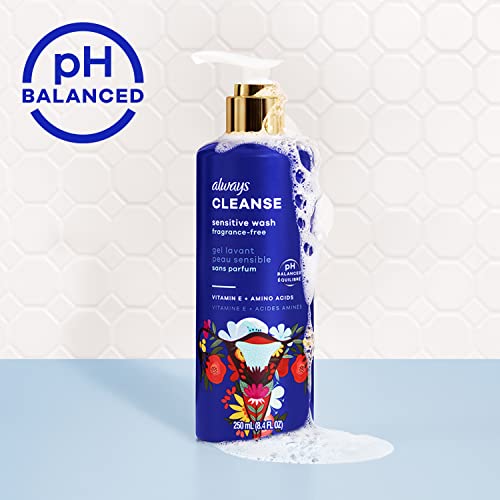 Always Cleanse Feminine Intimate Wash For Women, Ph Balanced For Sensitive Skin, Fragrance-Free Always Au supplements