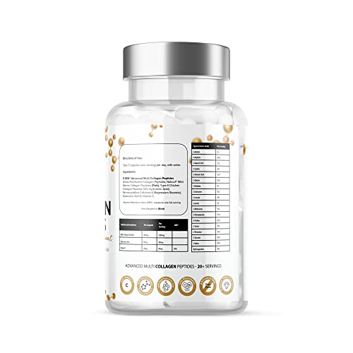 Pure Collagen Supplements Capsules Grass Fed Advanced Multi Collagen Peptides K GEN rejuvenation nutrition Au supplements