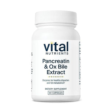 Vital Nutrients Pancreatin and Ox Bile Extract | Natural Digestive Enzyme Vital Nutrients Au supplements