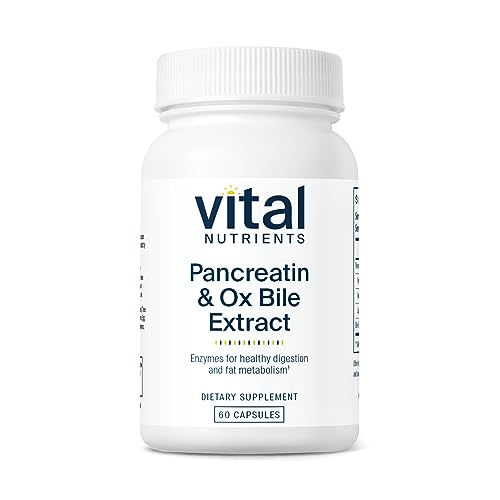 Vital Nutrients Pancreatin and Ox Bile Extract | Natural Digestive Enzyme Vital Nutrients Au supplements