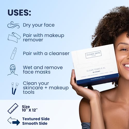 Clean Skin Club Clean Towels XL, Dermatologist Approved, 100% USDA CLEAN SKIN CLUB Au supplements