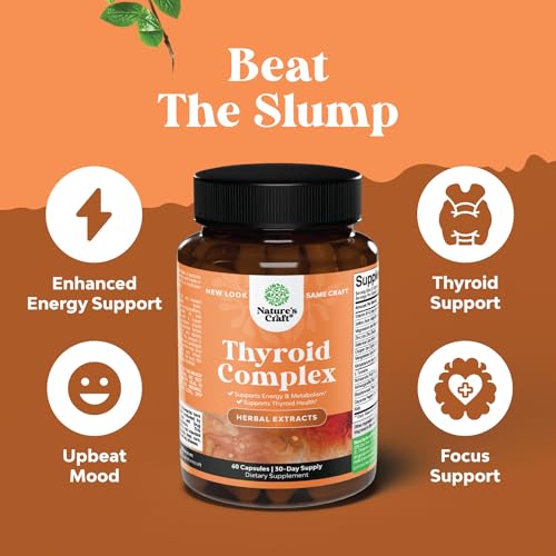 Thyroid Support Natural Complex Supplement Capsules with Vitamin B-12 Natures Craft Au supplements