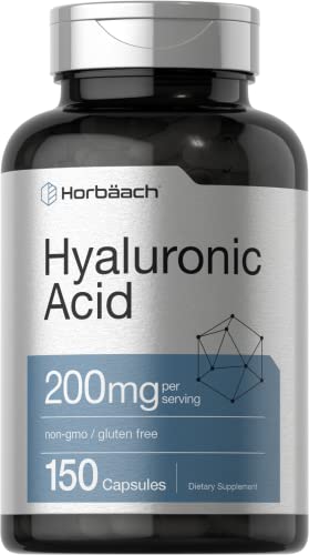 Hyaluronic Acid Supplement | 200 mg | 150 Capsules | Non-GMO and Gluten Free Supple Horbäach Au supplements