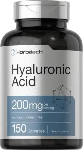 Hyaluronic Acid Supplement | 200 mg | 150 Capsules | Non-GMO and Gluten Free Supple Horbäach uk supplements