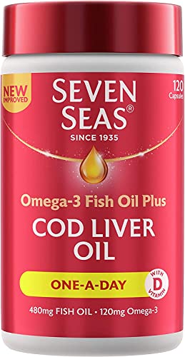 Seven Seas Cod Liver Oil Tablets With Omega-3, Fish Oil, One A Day, 4 Months Supply Seven Seas Au supplements