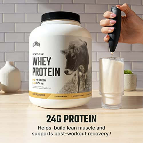 Levels Grass Fed 100% Whey Protein, No Hormones, Vanilla Cinnamon, 5LB Levels Nutrition Au supplements