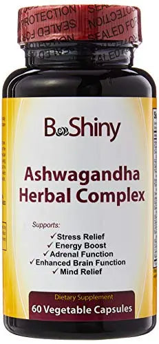 BeShiny Ashwagandha Complex with termeric Cinnamon Basil Leaf Supports a Healthy BeShinyAU supplements