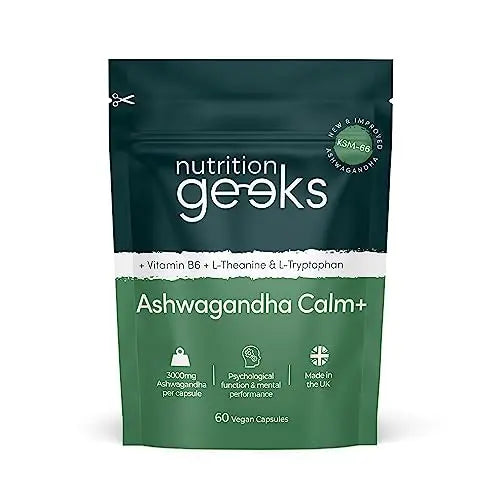 Ashwagandha KSM 66 Complex - 3000mg Enhanced with Amino Acids & Vitamin B6 Nutrition GeeksAU supplements