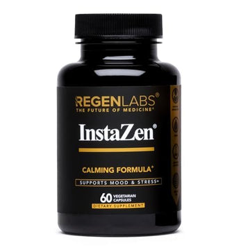 InstaZen Natural Stress Relief Supplement Mood Support | Doctor Formulated Herbal Calm Formula with DHHB, Safranal Extract, L-Theanine, Lemon Balm | Stress Support - 60 Capsules Regen Labs Regen Labs Au supplements