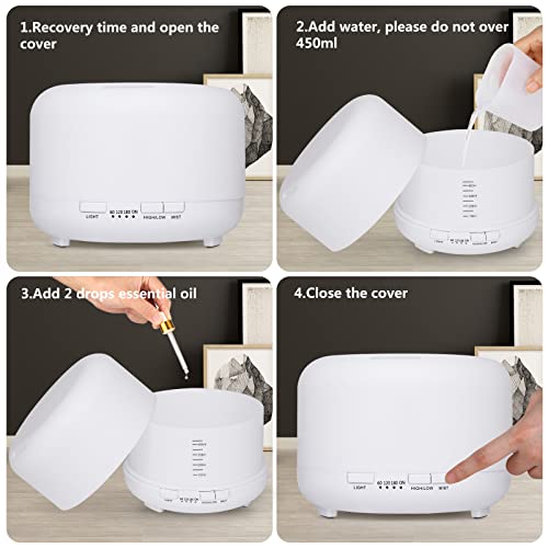 Hianjoo 450ml Essential Oil Diffuser, Electric Aroma Ultrasonic Aromatherapy Fragrant Oil Hianjoo Au supplements