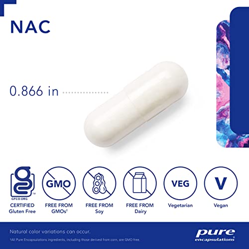 Pure Encapsulations NAC 600 mg - NAC Supplement for Lung Health & Immune Support Pure Encapsulations Au supplements