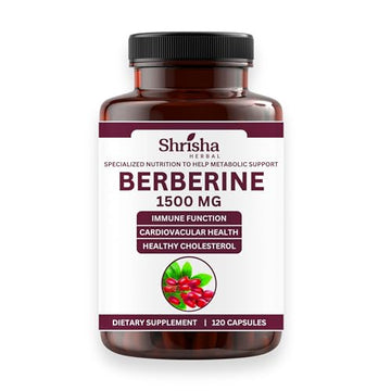 SHRISHA HERBAL Indian Berberine 1500mg - Berberine HCl 500mg Per Capsule - Support SHRISHA HERBAL Au supplements