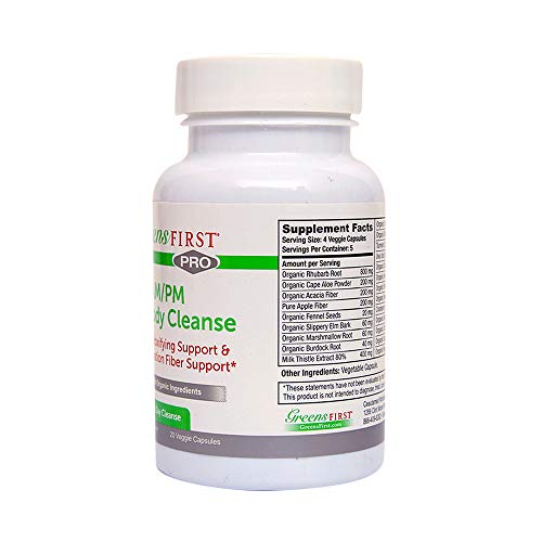 Greens First Full Body AM/PM Cleanse, 20 Veggie Capsules – Supplement for Natural Detox Greens First Au supplements