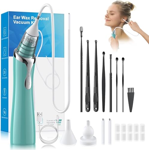 Ear Vacuum Wax Remover, Ear Wax Removal with 8 Pcs Ear Pick, Ear Wax Girug Au supplements