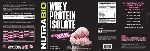 NutraBio Whey Protein Isolate Supplement – 25g of Protein Per Scoop with Complete NutraBio Au supplements