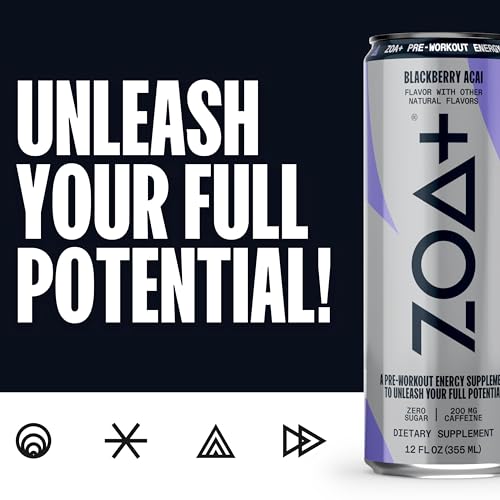 ZOA+ Pre-Workout Sugar Free Energy Drink, Orange Grapefruit - NSF Certified for Sport ZOA Au supplements