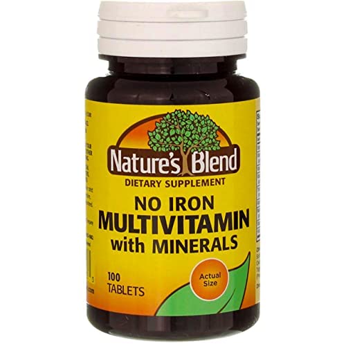 Nature's Blend Multiple Vitamin with Minerals No Iron 100 Tabs Nature's Blend Au supplements