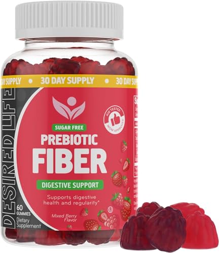 Desired Life Sugar Free Prebiotic Fiber Gummies for Adults and Kids Mixed Berry Flavor Desired Life Au supplements