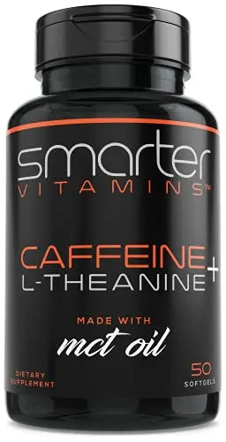 200mg Caffeine Pills - MCT Oil from 100% Coconuts + 100mg L-Theanine, Advanced Energy SmarterVitaminsAU supplements