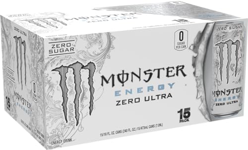 Monster Energy Zero Ultra, Sugar Free Energy Drink, 16 Ounce (Pack of 15) Monster Energy Au supplements