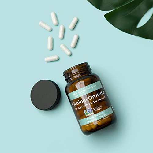 Global Healing Lithium Orotate Brain Health Supplement - Supports Mood Global Healing Center Au supplements
