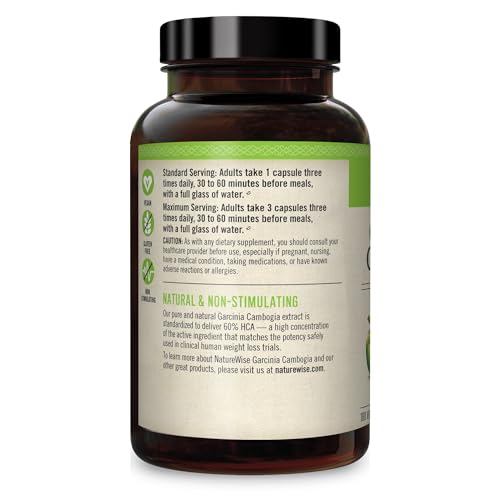 Naturewise Garcinia Cambogia with Pure Garcinia Cambogia Extract, 60% HCA Concentrati NatureWise Au supplements