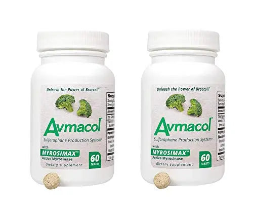 AVMACOL® (120) 2 Bottle Value Sulforaphane Supplement with Myrosinase AVMACOL uk supplements