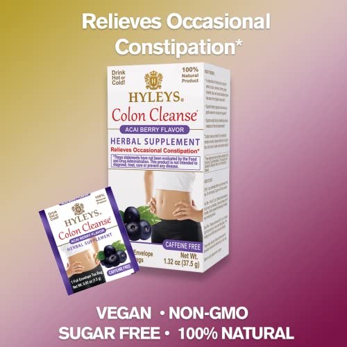 Hyleys Colon Cleanse Tea Acai Berry Flavor - 25 Tea Bags (12 Pack - 300 Tea Bags Total) HYLEYS Au supplements