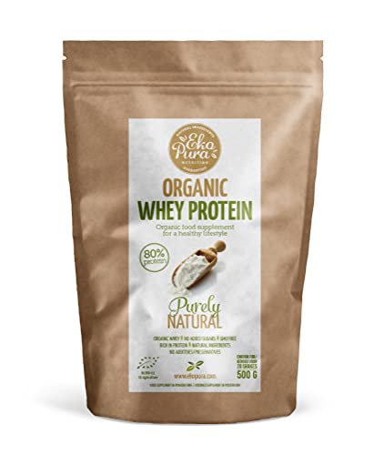 Ekopura Organic Whey Protein 500g | 80% Protein | Hormone Free, GMO-Free, Soy-Free, Additive Free Ekopura Au supplements