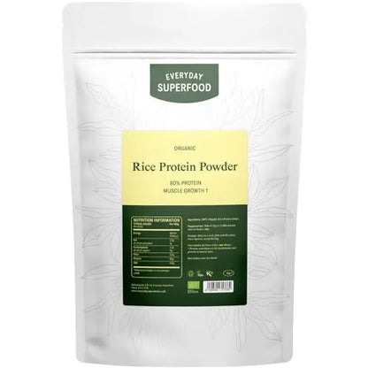 Everyday Superfood Organic Rice Protein Powder, 1kg, 80% Protein, Unflavoured, Vegan & Kosher Everyday SuperfoodAU supplements