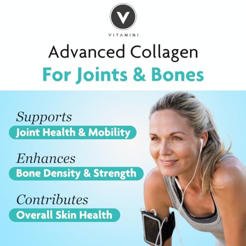 Premium Advanced Collagen Complex for Joint and Bone Health – High Strength Marine Collagen with Vitamin D3, Zinc, and Copper V Vitamini Au supplements