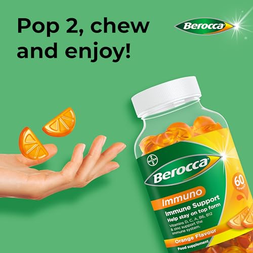 Berocca Immuno Gummy Vitamins, Orange Flavour, Bursting with Immune System Berocca Au supplements