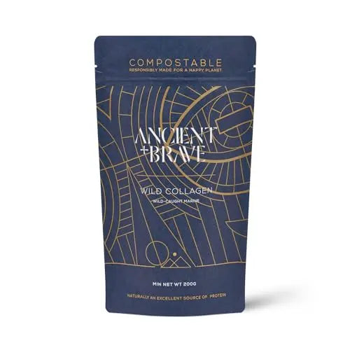 Ancient + Brave Wild Collagen 200g - Wild Caught Marine Collagen Powder - 100% Hydrolysed Collagen Peptides (Fish) Ancient + BraveAU supplements
