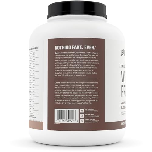 Levels Grass Fed 100% Whey Protein, No Hormones, Chocolate Mocha, 5LB Levels Nutrition Au supplements