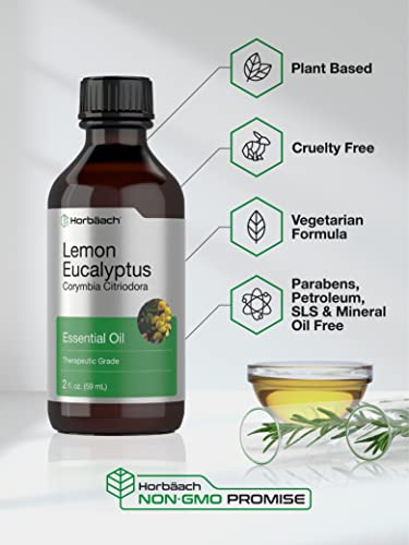 Lemon Eucalyptus Essential Oil | 2 oz | for Massage, Bath, Diffuser, DIY Projects & More Horbäach Au supplements