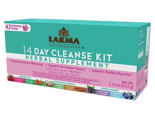 Lakma 14 Day Cleanse Kit Green Tea - 42 Tea Bags HYLEYS Au supplements