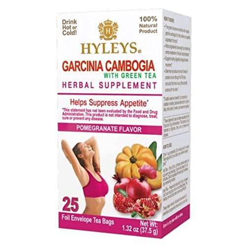 Hyleys Tea Garcinia Cambogia Green Tea with Pomegranate Flavor - 25 Tea Bags Hyleys Tea Au supplements