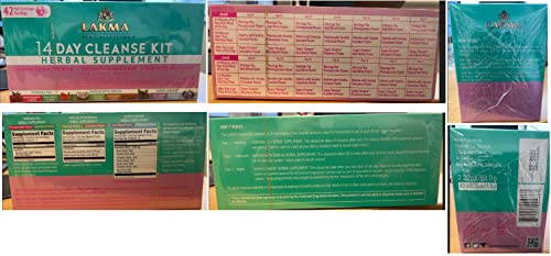 Lakma 14 Day Cleanse Kit Green Tea - 42 Tea Bags HYLEYS Au supplements