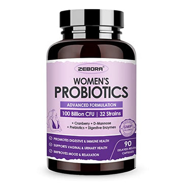 Probiotics for Women Digestive Health with Enzymes & Prebiotics 100 Billion | Vaginal Probiotics ZEBORA Au supplements