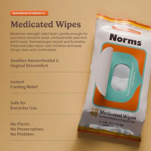Norms The Full Hemorrhoid Treatment Bundle Medicated Wipes, Touch-Free Spray, and 5% Lidocaine Cream to Relieve Painful Itching, Burning & Swelling – Complete Hemorrhoid Care System Norms Au supplements